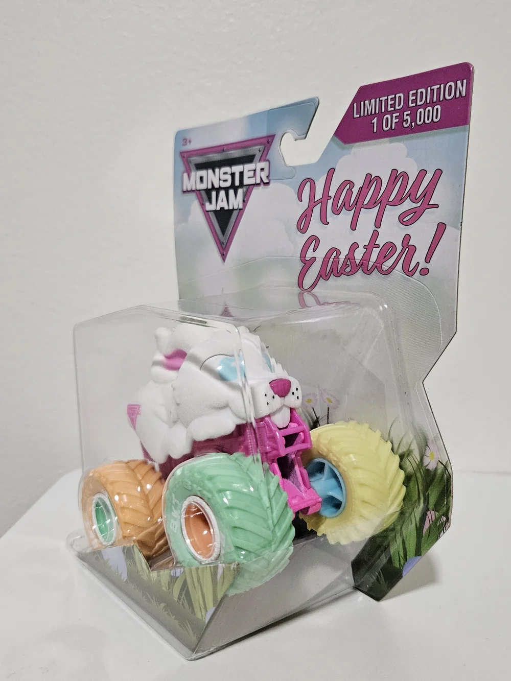 Monster Jam Happy Easter Bunny Monster Truck - Pink & Pastel Wheels